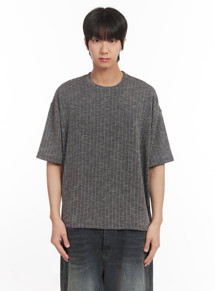 Men's Ribbed Crewneck Tee IA511