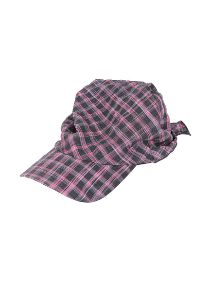 mens-plaid-headscarf-cap-ig519 / Black