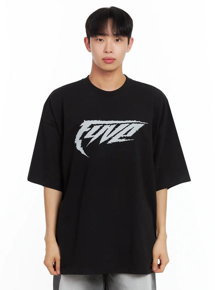 mens-edgy-graphic-t-shirt-il516 / Black
