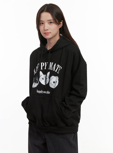 Casual Oversized Cat Hoodie IJ510