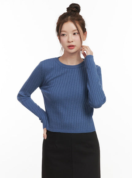 Ribbed Cropped Sweater IF505