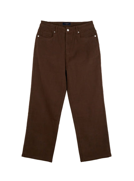 mens-classic-straight-fit-tailored-trousers-in422 / Brown