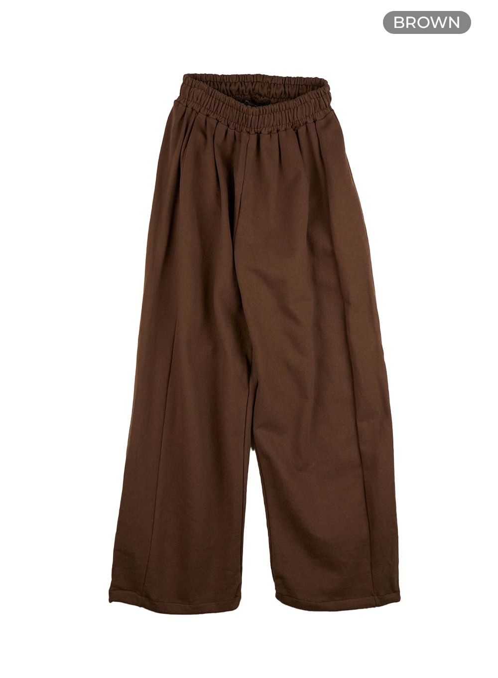 classic-cotton-wide-fit-sweatpants-is427 / Brown