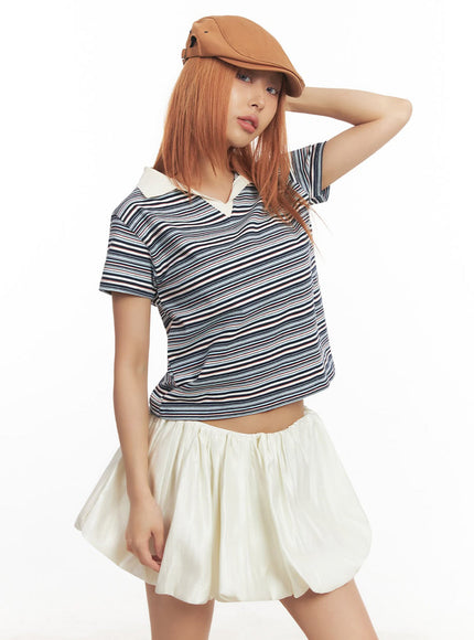 Striped Relaxed-Fit Polo Shirt IA515