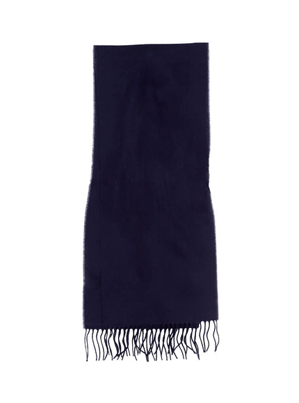 solid-fringed-scarf-in513 / Dark blue