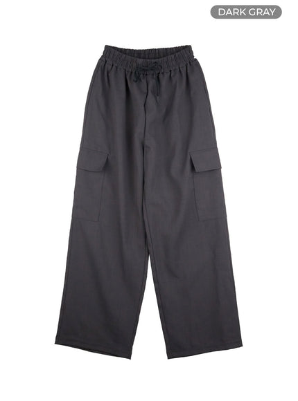 mens-cotton-cargo-pants-il412 / Dark gray