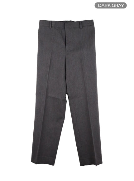 mens-straight-fit-trousers-ia402 / Dark gray