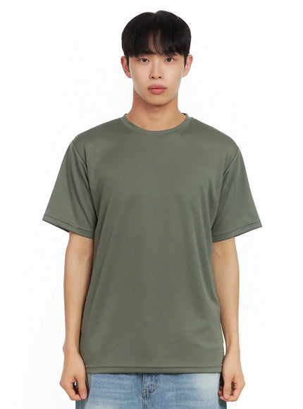 mens-short-sleeve-mesh-tee-il516 / Dark green