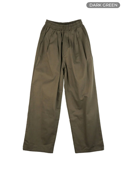 mens-wide-fit-pants-ig409 / Dark green