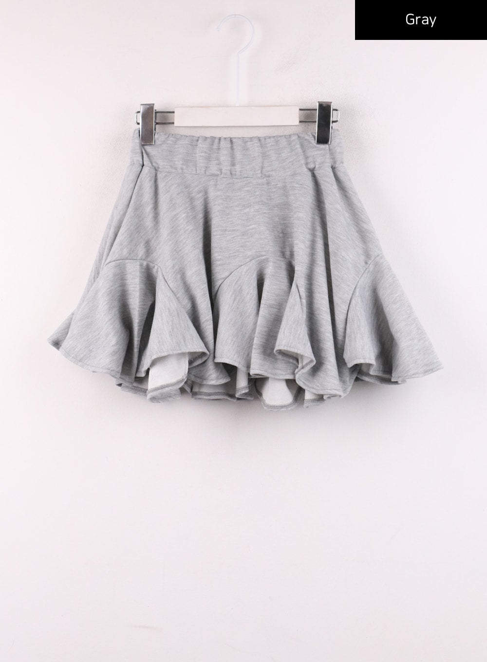 ruffle-mini-skirt-ij430 / Gray