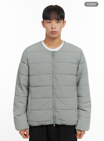 mens-ligh-weight-puffer-jacket-io420 / Gray