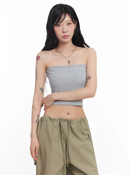 ribbed-baby-tube-top-ic503 / Gray
