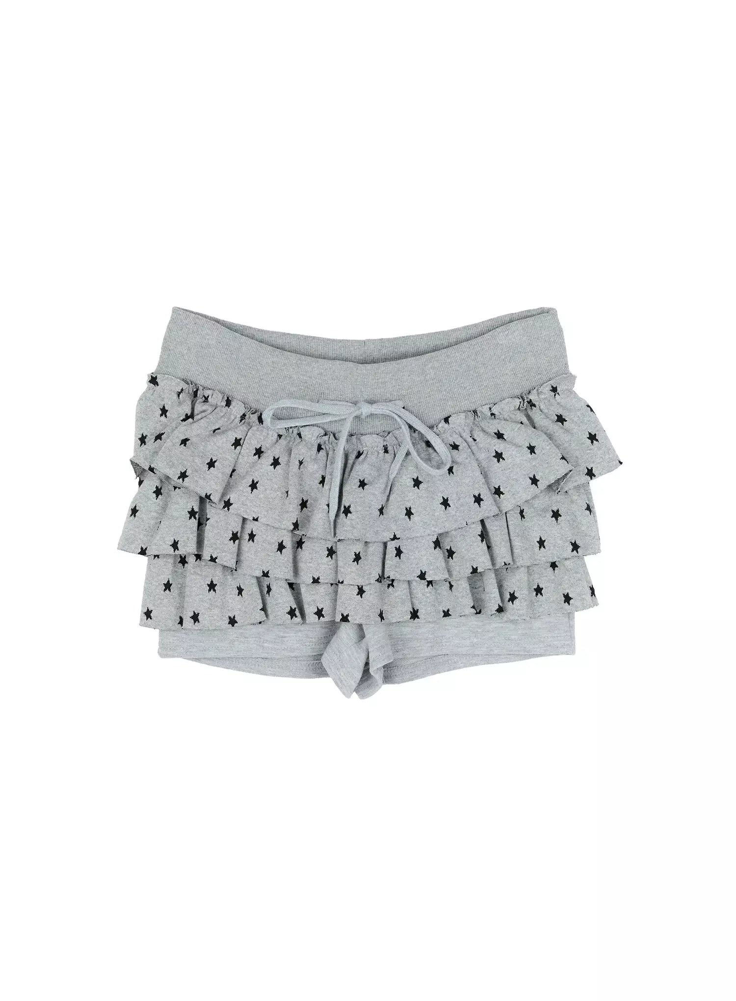 star-ruffle-skort-is525 / Gray