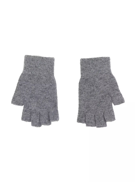 knit-fingerless-gloves-in503 / Gray