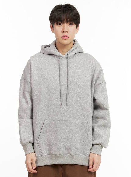 mens-cozy-fleece-lined-hoodie-ij517 / Gray