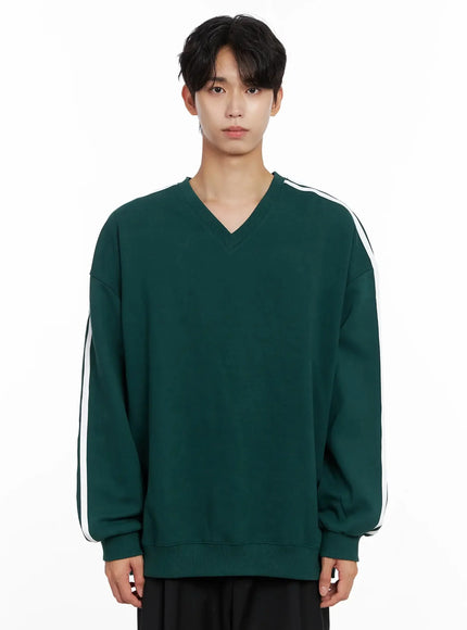 mens-v-neck-track-sweatshirt-io516 / Green
