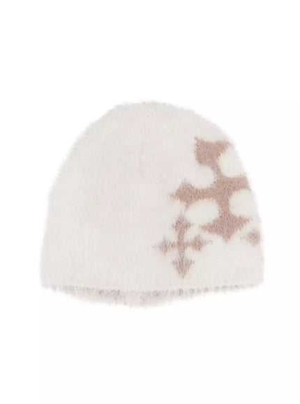fuzzy-graphic-beanie-in514 / Light beige