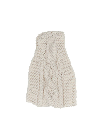 winter-knit-hearband-ij505 / Light beige