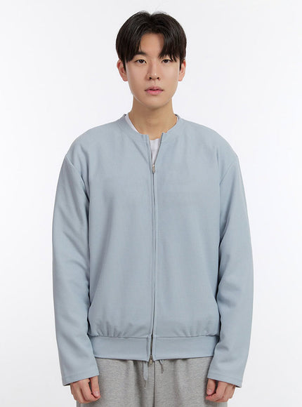 mens-zip-up-cardigan-jacket-im525 / Light blue