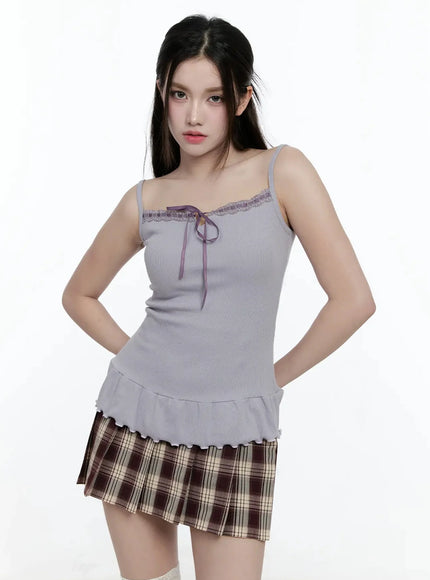 square-neck-flare-cami-top-io527 / Light purple