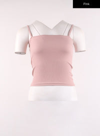 solid-camisole-top-ij430 / Pink