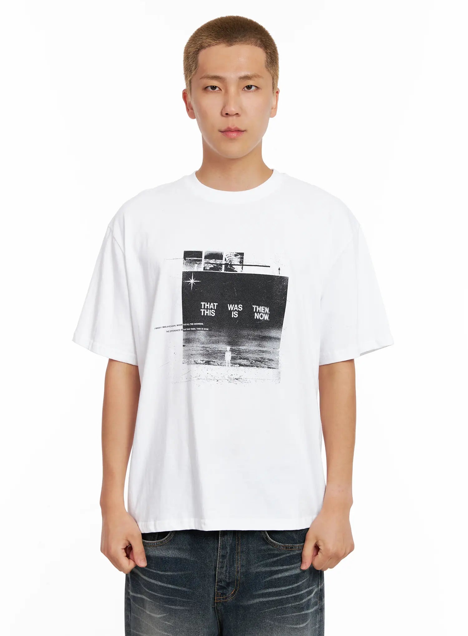 mens-retro-graphic-tee-il518 / White