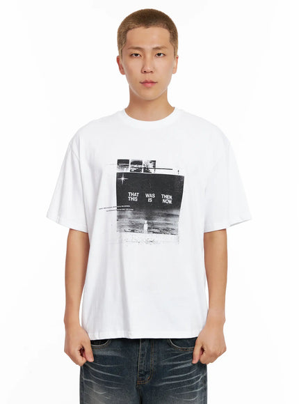 mens-retro-graphic-tee-il518 / White