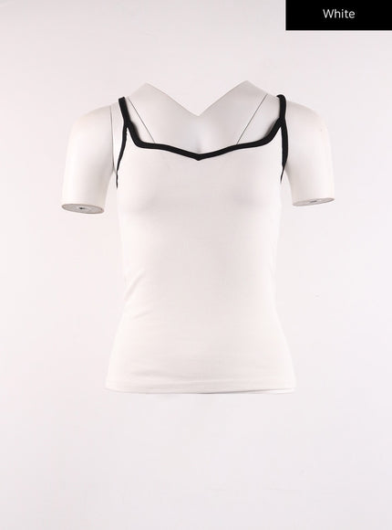 solid-two-tone-camisole-ij430 / White