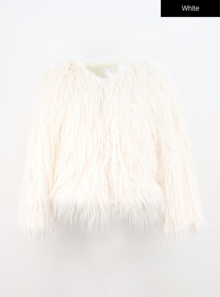 faux-fur-jacket-in308 / White