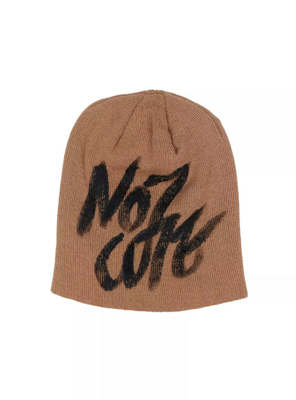 not-cute-ribbed-beanie-im506 / Beige