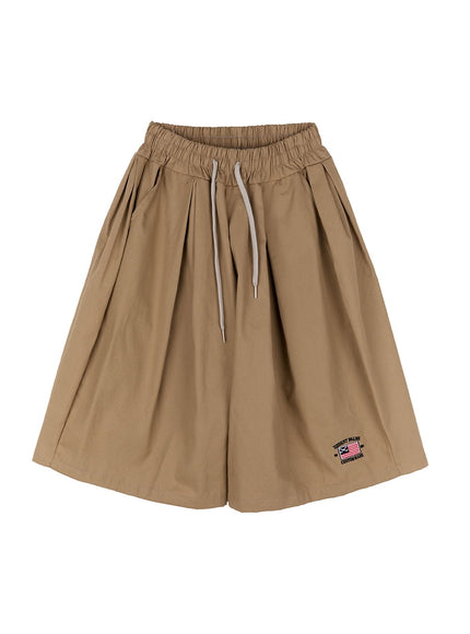 mens-custom-embroidered-sweat-shorts-iu518 / Beige
