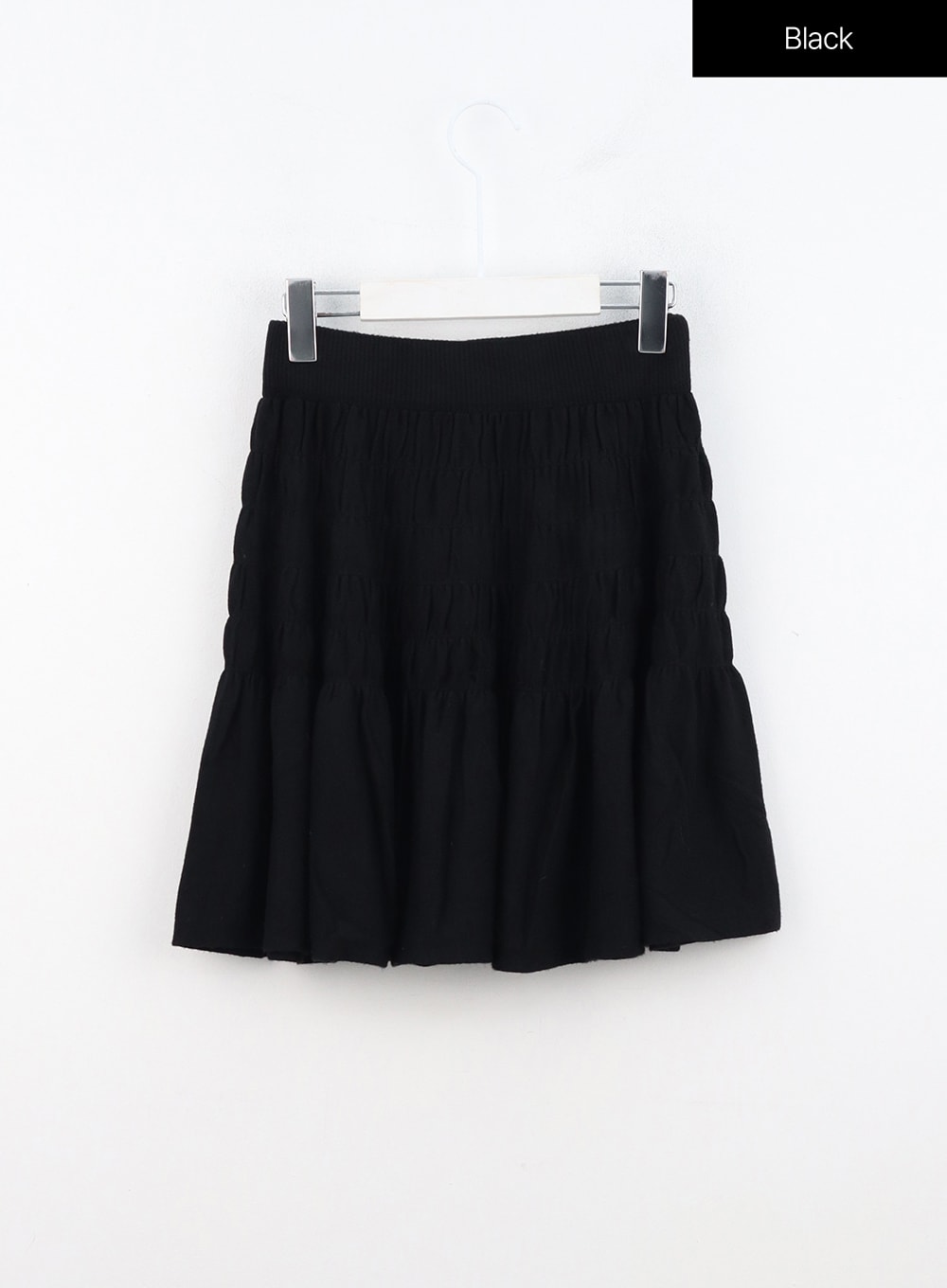 shirring-flare-mini-skirt-in310 / Black
