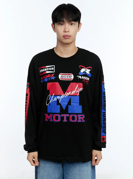 Men's Racing Graphic Long Sleeve T-Shirt IG515