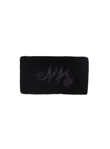 thick-flower-headband-im530 / Black
