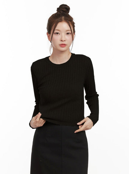 Ribbed Cropped Sweater IF505