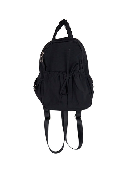 casual-ribbon-mini-backpack-ij510 / Black