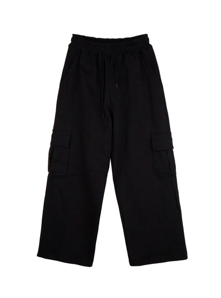 mens-wide-fit-cotton-sweatpants-id413 / Black