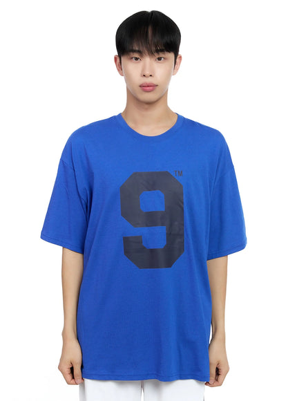 mens-no-9-graphic-tee-ig520 / Blue
