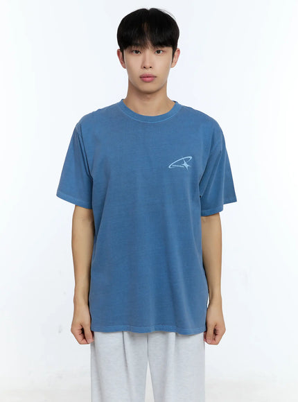 mens-vintage-washed-cotton-tee-ig515 / Blue