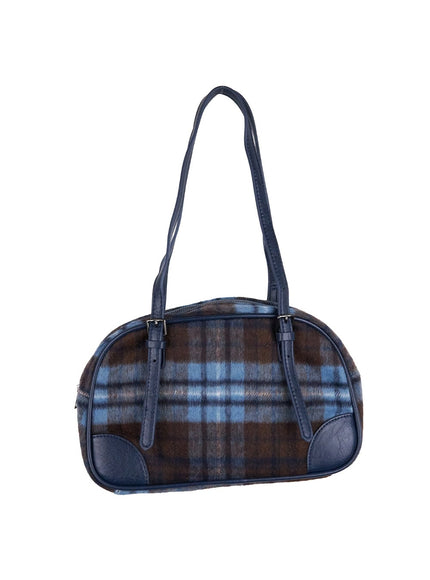 Checkered Winter Shoulder Bag IJ510