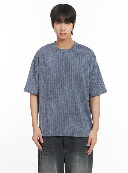 Men's Ribbed Crewneck Tee IA511