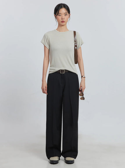 loose-fit-short-sleeve-tee-iu512 / Dark beige