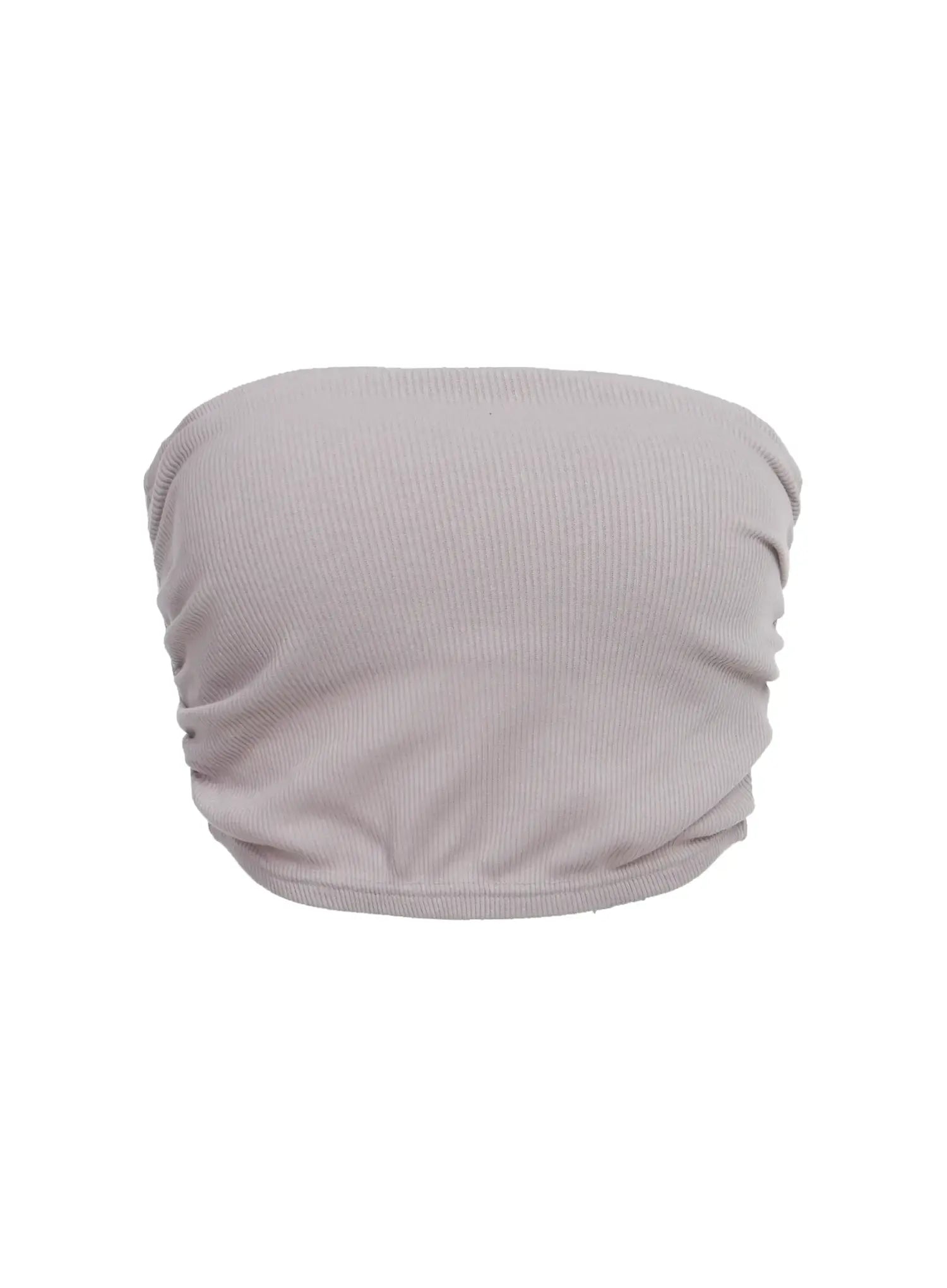 ribbed-tube-top-ic503 / Dark beige