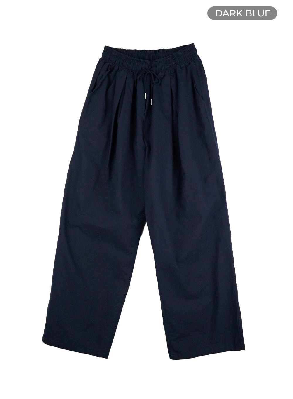 banded-wide-leg-trousers-il409 / Dark blue