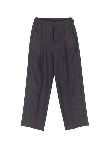 mens-classic-straight-fit-trousers-im519 / Dark gray