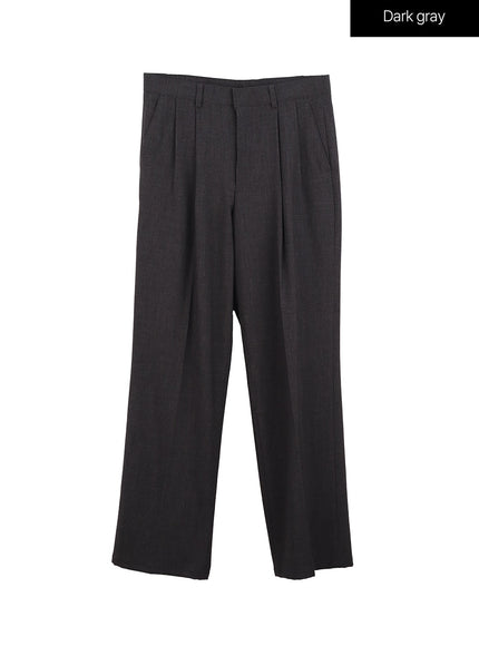 wide-fit-pintuck-trousers-io320 / Dark gray