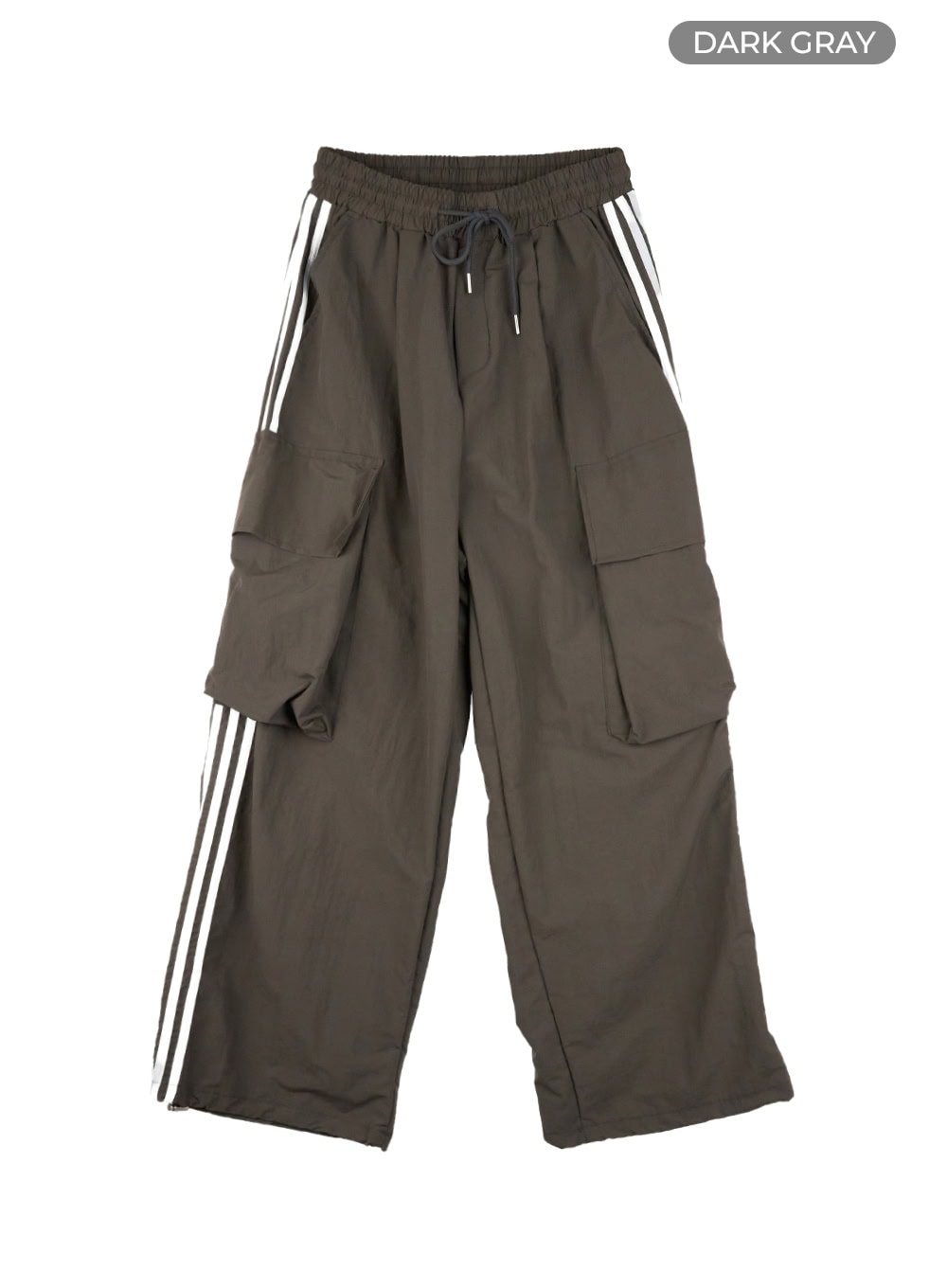 nylon-cargo-string-track-pants-il419 / Dark gray