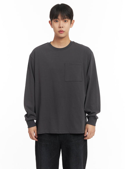 mens-essential-pocket-sweatshirt-im514 / Dark gray