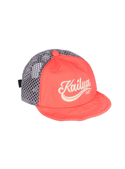 kailua-embroidered-mesh-baseball-cap-iy502 / Dark pink