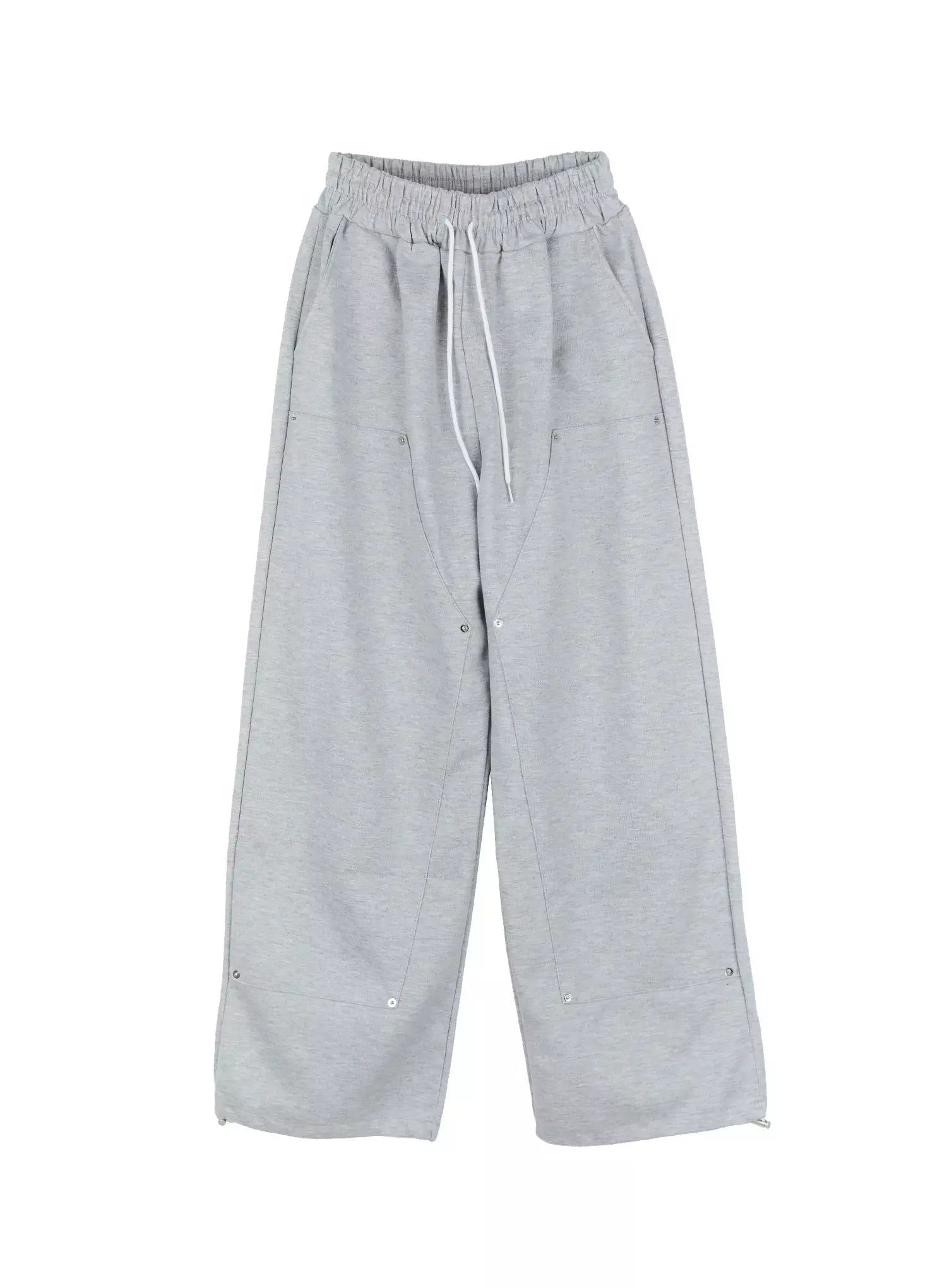 wide-leg-stud-accent-sweatpants-ig508 / Gray